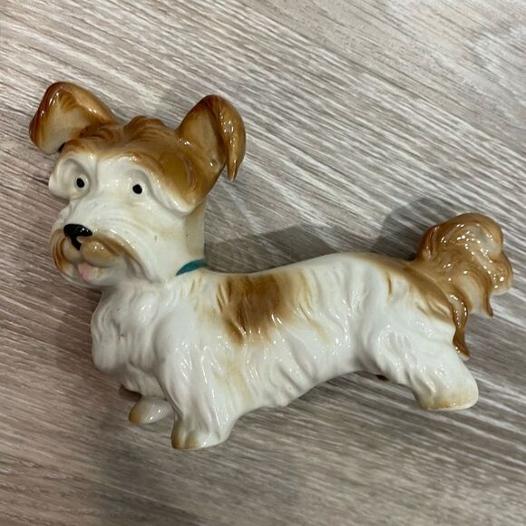 Vintage terrier dog breed porcelain figurine Skye Yorkshire - Picture 1 of 9